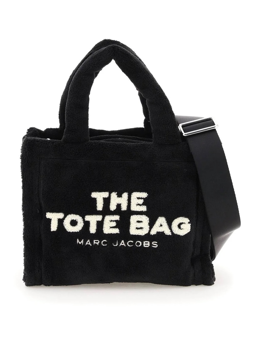 Marc Jacobs Black Sherpa Mini Tote with White Logo